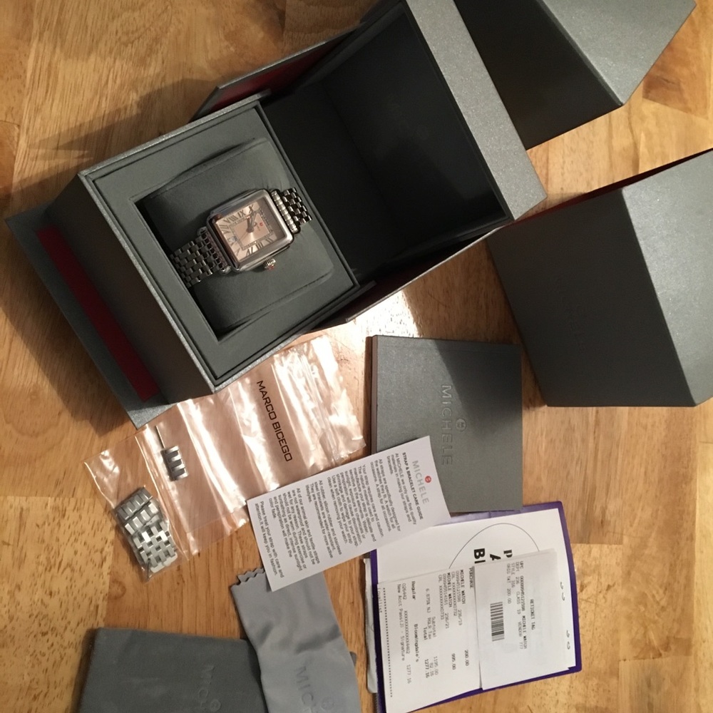 Michele Deco Madison watch w/ warranty & band